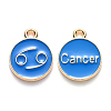 Alloy Enamel Pendants X-ENAM-S124-01B-02D-1