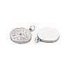 Tarnish Resistant 304 Stainless Steel Pendant Rhinestone Settings STAS-N097-123P-2
