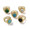 Ion Plating(IP) 304 Stainless Steel Open Cuff Rings STAS-Z060-06G-1