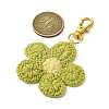 6Pcs 6 Colors Weave Flower Polyester Pendant Decorations HJEW-JM02889-3