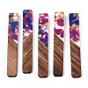 Transparent Resin & Walnut Wood Big Pendants RESI-TAC0017-70-A05-1
