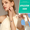 14Pcs 7 Colors Golden 304 Stainless Steel with Rhinestone Expandable Bangles BJEW-SC0001-26-5