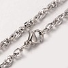 304 Stainless Steel Rope Chain Necklaces NJEW-F201-10P-2