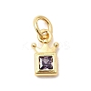 Brass Cubic Zirconia Charms KK-G554-01B-01-1