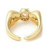 Bowknot Brass Micro Pave Clear Cubic Zirconia Open Cuff Rings RJEW-U008-10G-3