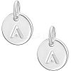 2Pcs 925 Sterling Silver Hollow Flat Round Charms with Jump Rings STER-PH0002-83A-1