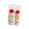 Teachers' Day Printed Acrylic Stud Dangle Earrings WG18C88-01-4
