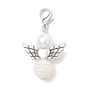 50Pcs Acrylic Imitation Pearl & Glass Pearl Angel Pendant Decorations HJEW-JM03480-06-2