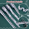 4 Rolls 4 Styles Polyester Musical Note & Piano Keys Printed Ribbon Sets OCOR-PH0004-65-5