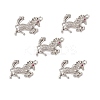 Brass Micro Pave Clear Cubic Zirconia Connector Charms KK-E068-VB019-4