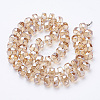 Electroplat Glass Beads Strands X-EGLA-Q092-8mm-D09-2
