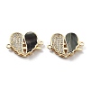 Valentine's Day Brass Micro Pave Cubic Zirconia Box Clasps KK-H462-07G-01-1