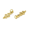 Brass Micro Pave Cubic Zirconia Pendants KK-E068-VB312-3