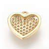 Brass Micro Pave Cubic Zirconia Charms LS-KK-O112-08G-2
