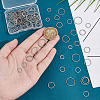 100Pcs 5 Styles 304 Stainless Steel Linking Ring FIND-UN0003-61-4