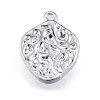 Brass Pave Clear Cubic Zirconia Charms KK-L207-015P-2