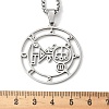 201 Stainless Steel Demon Seal Sigil Pendant Necklaces LS-NJEW-H065-17P-3