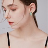 Cubic Zirconia Snake Hoop Earrings with Enamel EJEW-SZ0001-87A-5