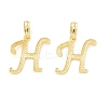 Rack Plating Eco-Friendly Brass Letter Pendants KK-K265-02G-H-1