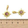 Natural Amethyst Faceted Sun Pendants STAS-P361-02G-02-3