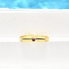 Brass Micro Pave Cubic Zirconia Cuff Rings for Women RJEW-H247-16G-01-3