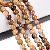 Natural Wood Lace Stone Wooden Jasper Beads Strands G-B128-A04-02-1