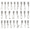 52Pcs Tibetan Style Alloy European Dangle Charms FIND-DC0008-12-6