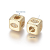 Brass Micro Pave Cubic Zirconia Beads ZIRC-G162-16G-12-2