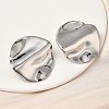 304 Stainless Steel Flat Round Stud Earrings EJEW-K268-56P-1