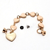 Alloy Enamel Heart Link Chains for DIY Keychains LS-AJEW-WH0188-85B-1