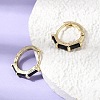 Brass Pave Cubic Zirconia Hoop Earrings EJEW-G471-09G-4