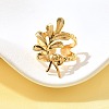304 Stainless Steel Open Cuff Ring for Women RJEW-A053-06G-10-2