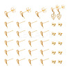 100Pcs Brass Teardrop Stud Earring Findings DIY-GO0001-15-1