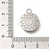 Anti-Tarnish 304 Stainless Steel Pendants STAS-I321-15P-3