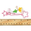 Acrylic & Glass & Alloy Pendant Mobile Straps KEYC-FZ00009-7