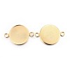 201 Stainless Steel Cabochon Connector Settings STAS-F191-15G-H-2