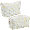 2Pcs 2 Styles Portable Travel Polyester Cosmetic Zipper Storage Clutch Bags ABAG-CY0001-01D-1
