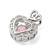 Rack Plating Brass Micro Pave Cubic Zirconia Pendants KK-S396-75P-2