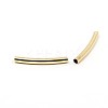 Brass Smooth Curved Tube Beads KK-O031-A-08-2