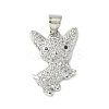 Brass Micro Pave Cubic Zirconia Pendants ZIRC-F138-03P-1