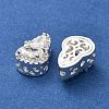 Brass Micro Pave Cubic Zirconia Beads KK-B142-08S-01-3