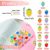 22Pcs 11 Colors Transparent Enamel Acrylic Beads TACR-TA0001-59-4