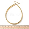 12MM 304 Stainless Steel Flat Snake Chain Necklaces for Women LS-NJEW-U049-01G-5