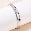 304 Stainless Steel Open Cuff  Bangles for Women BJEW-R019-03P-02-1