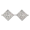 Brass Micro Pave Colorful Cubic Zirconia Hollow Connector Charms KK-K351-58A-P-1
