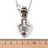 Brass Rotatable Gear Pendant Necklaces for Men NJEW-S451-01AS-3