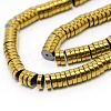Electroplate Non-magnetic Synthetic Hematite Beads Strands G-WH0015-02C-3