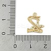 Brass Crystal Rhinestone Letter Links Connector Charms KK-S395-06G-Z-3