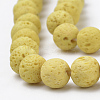 Synthetic Lava Rock Beads Strands G-S277-8mm-18-3
