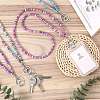 4Pcs 4 Colors Handmade Polymer Clay Bead Name Card Lanyard NJEW-SW00041-5